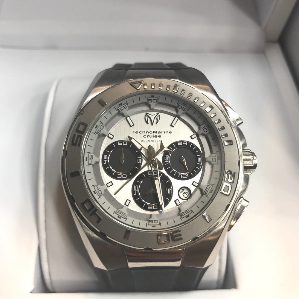 TechnoMarine Men's 45mm Cruise Steel Quartz Chrono